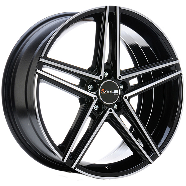 AVUS AC-515 7.5x18 5x112 ET 44 BLACK POLISHED