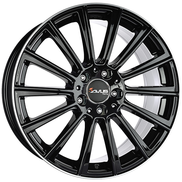 AVUS AC-M07 9.5x20 5x112 ET 35 BLACK POLISHED LIP