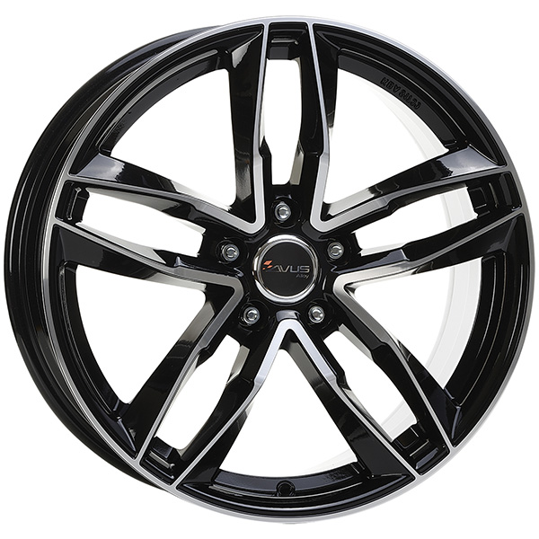 AVUS AF16 8.5x20 5x112 ET 45 BLACK POLISHED