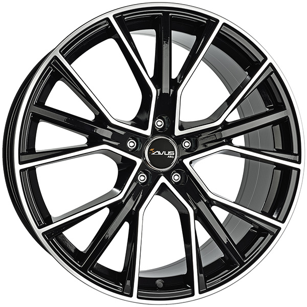 AVUS AF18 9x22 5x112 ET 42 BLACK POLISHED