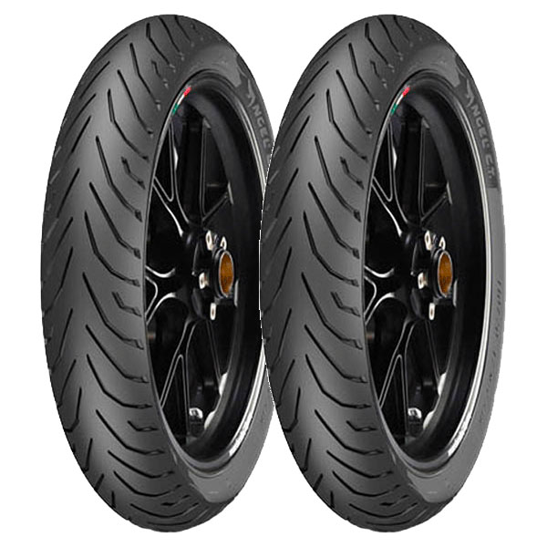 COPPIA GOMME PIRELLI 90/90-17 49S + 130/70-17 62S ANGEL CITY CT