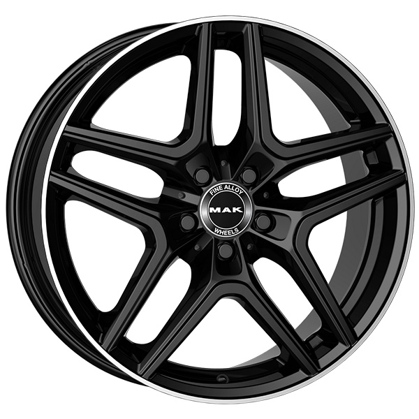 MAK CERCHIO IN LEGA MAK AURUM 8x19 5x112 ET 40 GLOSS BLACK MIRROR RING