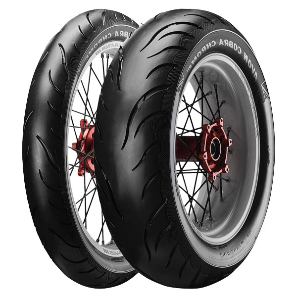 COPPIA GOMME AVON 130/60-19 COBRA CHROME AV91 + 260/40-18 COBRA CHROME AV92