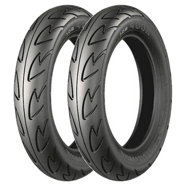COPPIA GOMME BRIDGESTONE 100/80-10 53J + 120/80-12 65J HOOP B01
