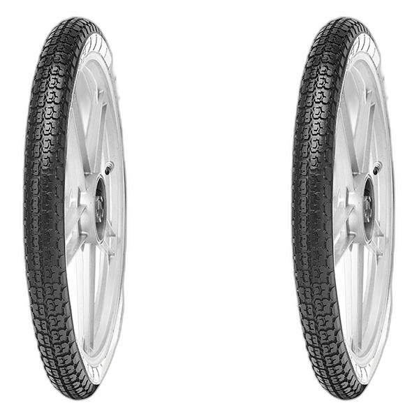 MITAS COPPIA GOMME MITAS 2.25-18 42J + 2.25-18 42J B-4 FASCIA BIANCA