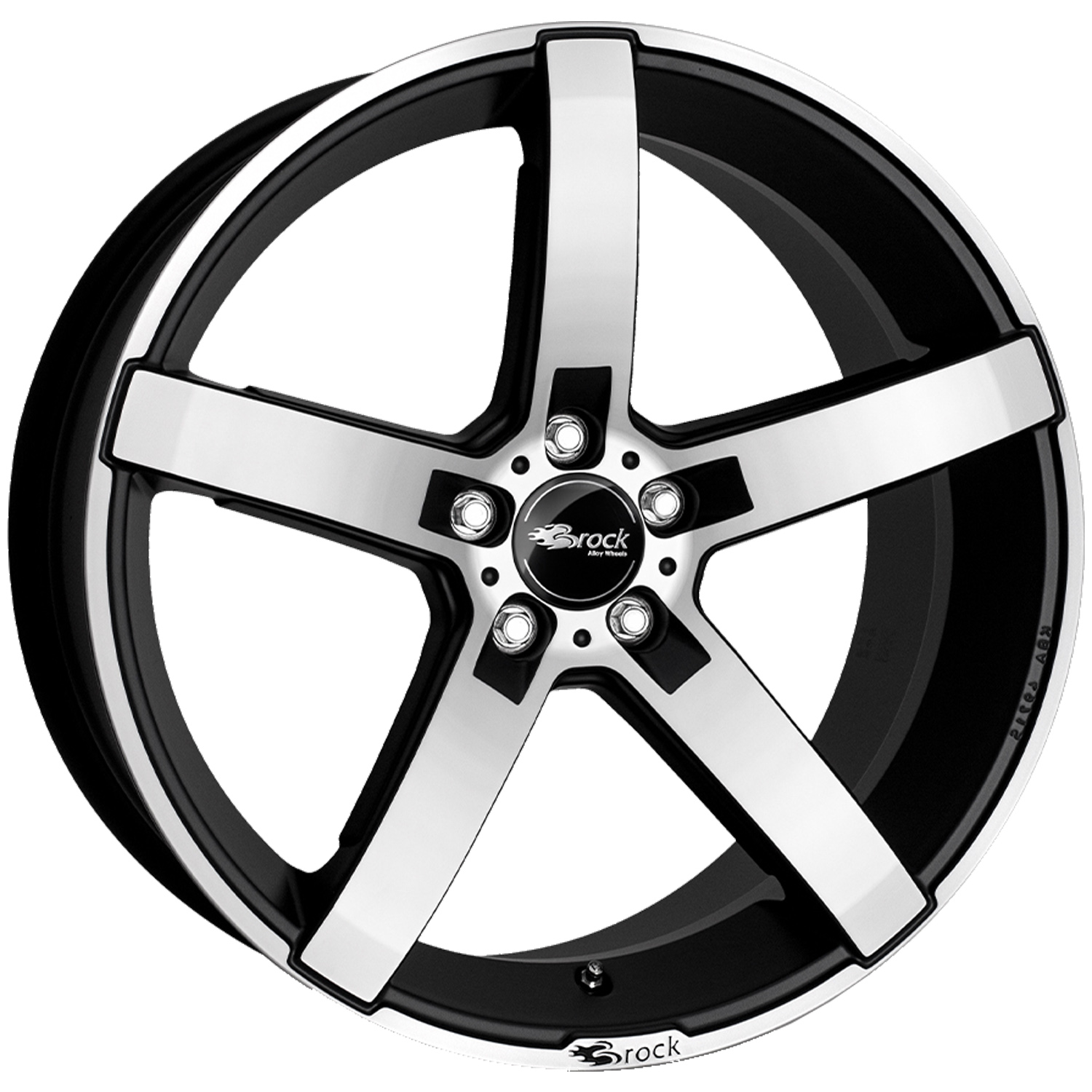 BROCK B35 7.5x17 5x112 ET 51 MATT BLACK POLISH