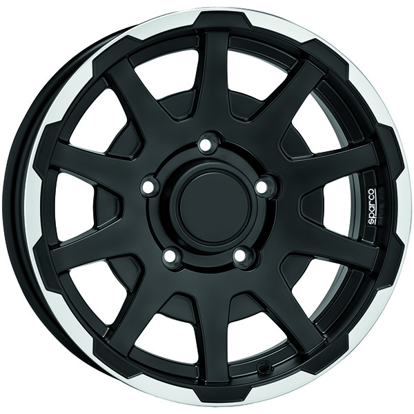 SPARCO DAKAR 8.5x18 6x135 ET 25 MATT BLACK LIP POLISHED+RIVETS