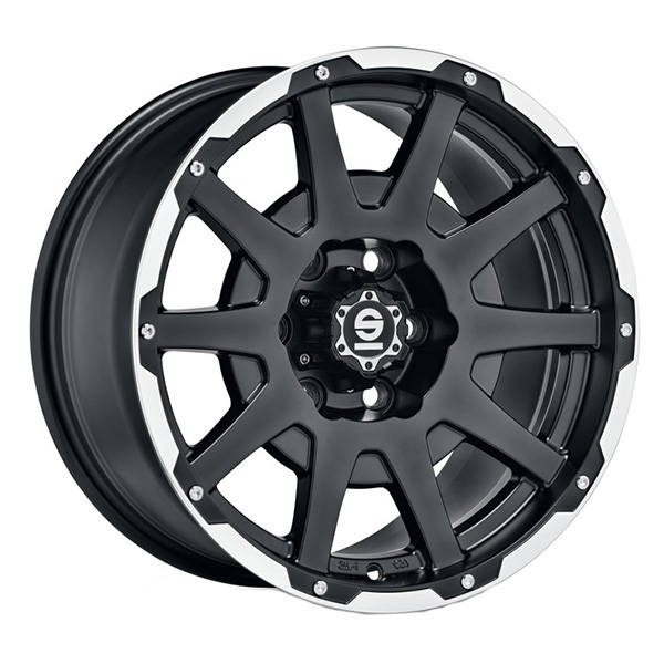 SPARCO CERCHIO IN LEGA SPARCO SPARCO DAKAR 8.5x18 5x120 ET 42 MATT BLACK LIP POLISHED+R