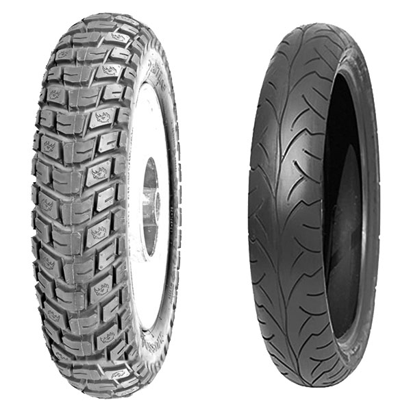 COPPIA GOMME DELI TYRE 3.50-10 SC-108 + 130/80-16 64P SB-106