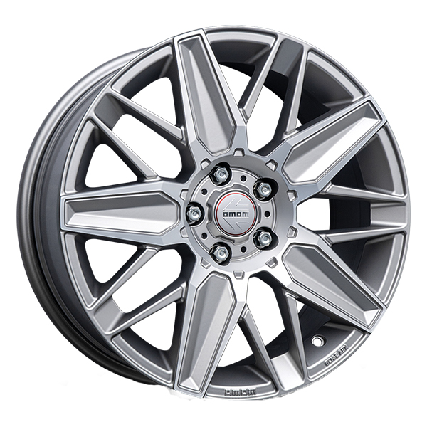 CERCHIO IN LEGA MOMO Evoluzione 8x18 4x108 ET 30 MATT TITAN SILVER POLISHED