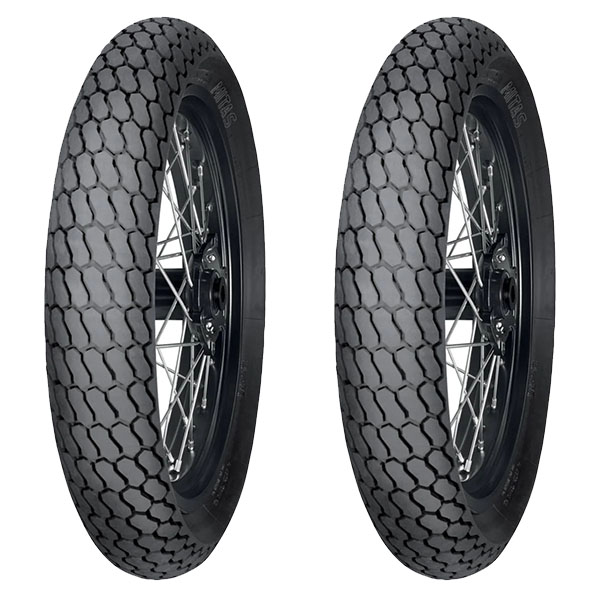 MITAS COPPIA GOMME MITAS 130/80-19 71H + 130/80-19 71H FLAT TRACK ROAD