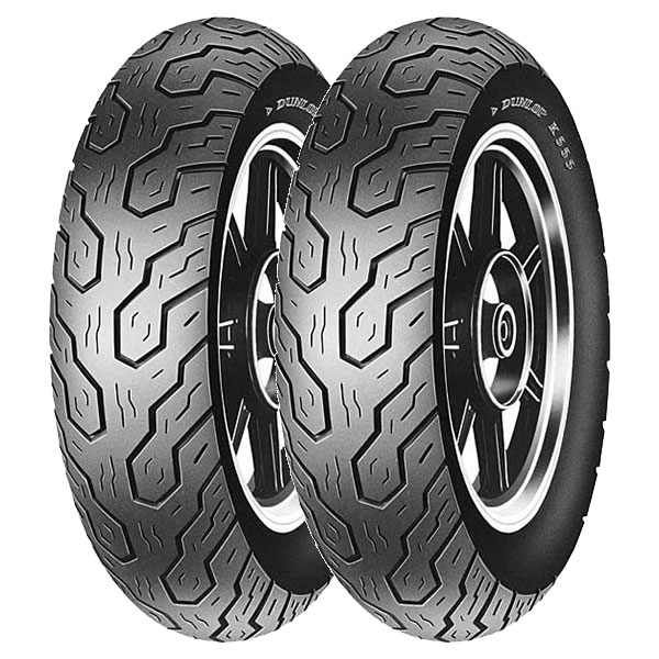 DUNLOP COPPIA GOMME DUNLOP 120/80-17 61V K555 + 140/80-15 67H K555 (J)