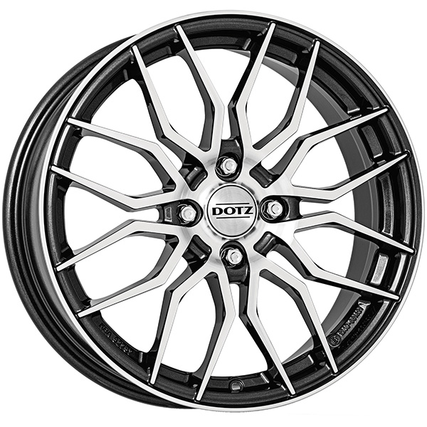 DOTZ LimeRock dark 7x17 4x100 ET 44 GUNMETAL/POLISHED