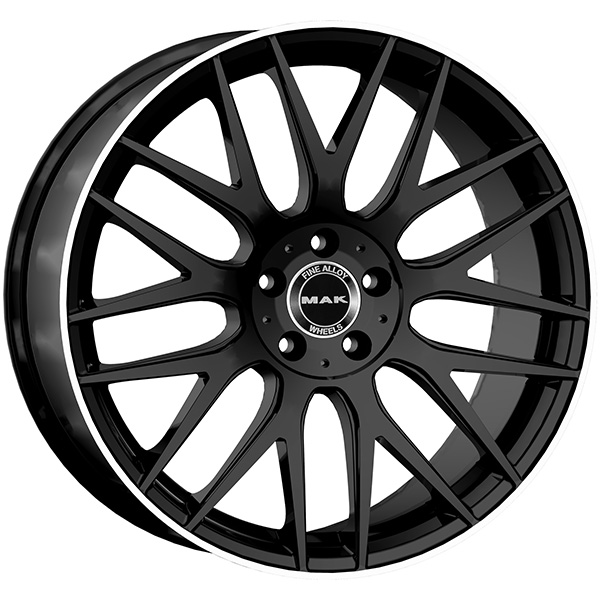 MAK CERCHIO IN LEGA MAK ARROW-D 11x21 5x112 ET 55 GLOSS BLACK MIRROR RING