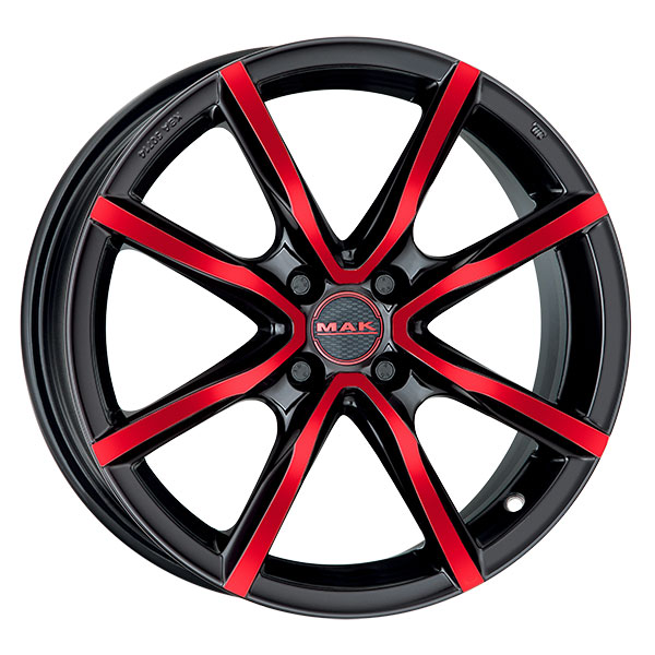 MAK MILANO 4 6.5x16 4x108 ET 25 BLACK AND RED