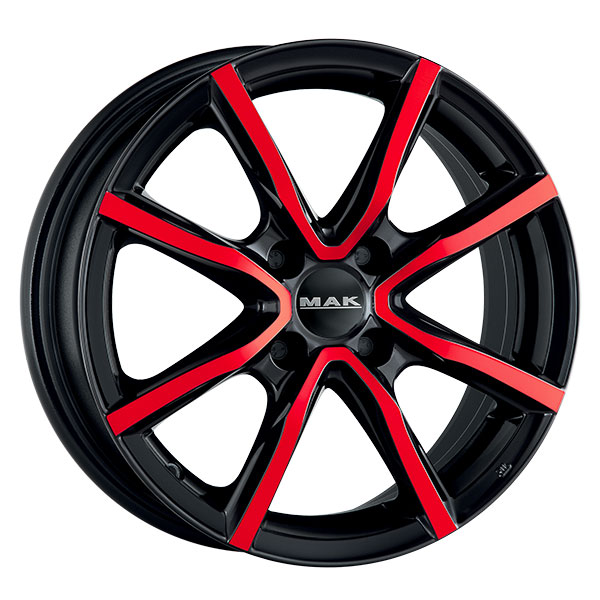 MAK MILANO 4 YOU 6x15 4x100 ET 38 BLACK AND RED