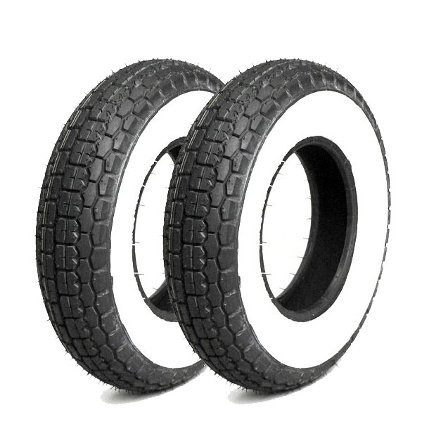 MITAS COPPIA GOMME MITAS 4.00-8 66J + 4.00-8 66J B-13 FASCIA BIANCA