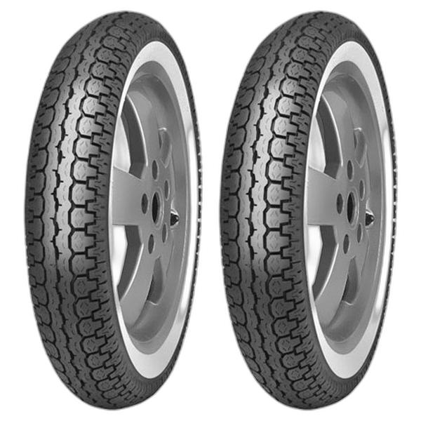 MITAS COPPIA GOMME MITAS 3.50-10 51J + 3.50-10 51J B-14 FASCIA BIANCA