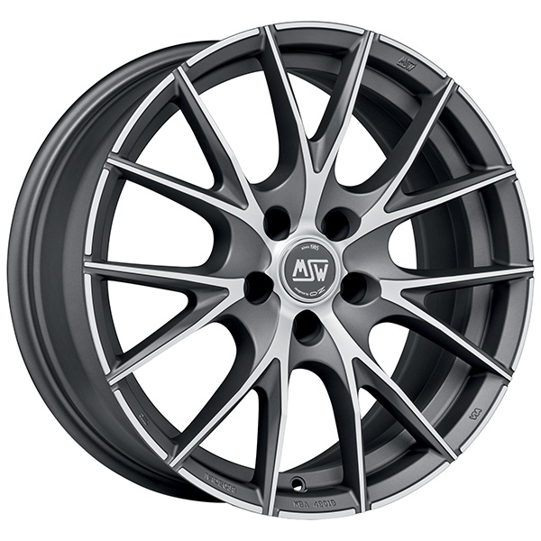 MSW 25 8x17 5x114.3 ET 45 MATT TITANIUM FULL POLISHED