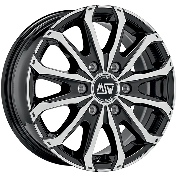 MSW 48 VAN 6 HOLES 6.5x16 6x125 ET 68 GLOSS BLACK FULL POLISHED