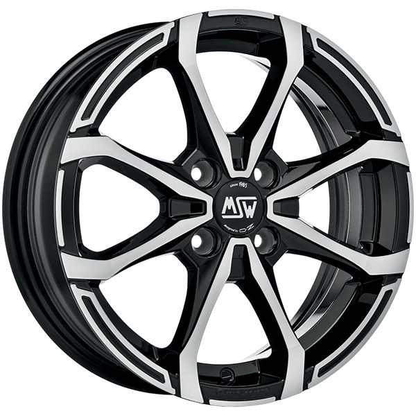 MSW X4 6x16 4x100 ET 40 BLACK FULL POLISHED (GBFP)