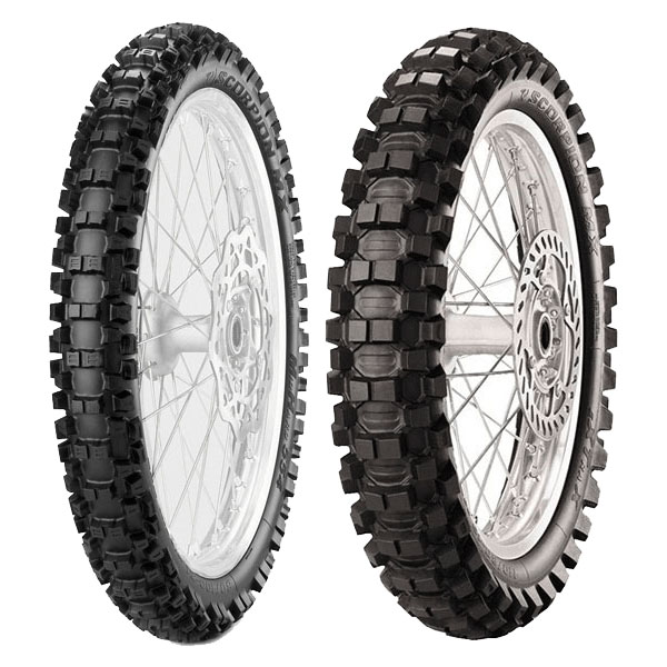 COPPIA GOMME PIRELLI 90/100-16 MX32 MID H + 120/100-18 MX EXTRA X