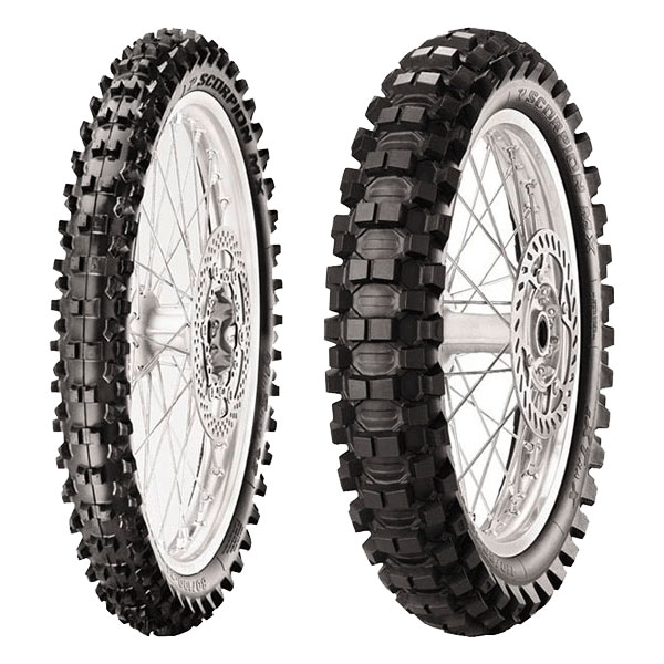 COPPIA GOMME PIRELLI 70/100-17 MX32 MID S + 120/100-18 MX EXTRA X