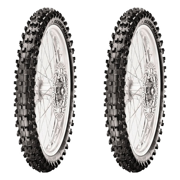PIRELLI COPPIA GOMME PIRELLI 2.50-10 33J + 2.50-10 33J SCORPION MX32 MID SOFT