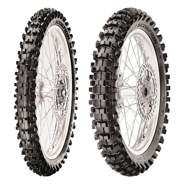PIRELLI COPPIA GOMME PIRELLI 2.50-10 33J + 2.75-10 37J SCORPION MX32 MID SOFT