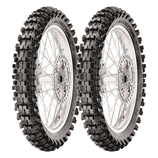 PIRELLI COPPIA GOMME PIRELLI 120/80-19 63M + 100/90-19 57M SCORPION MX32 MID SOFT