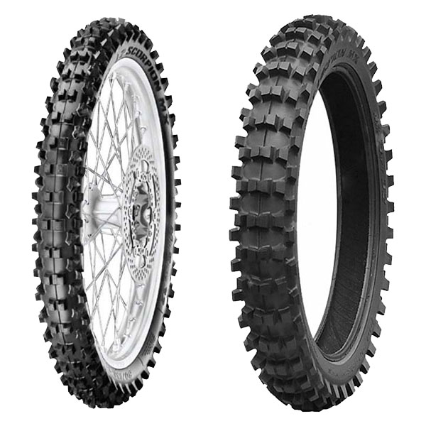 PIRELLI COPPIA GOMME PIRELLI 80/100-21 51R + 110/100-18 64M SCORPION XC MID SOFT