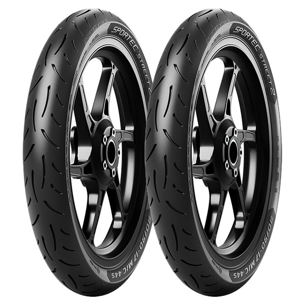 METZELER COPPIA GOMME METZELER 80/80-14 43S + 80/80-14 43S SPORTEC STREET 2