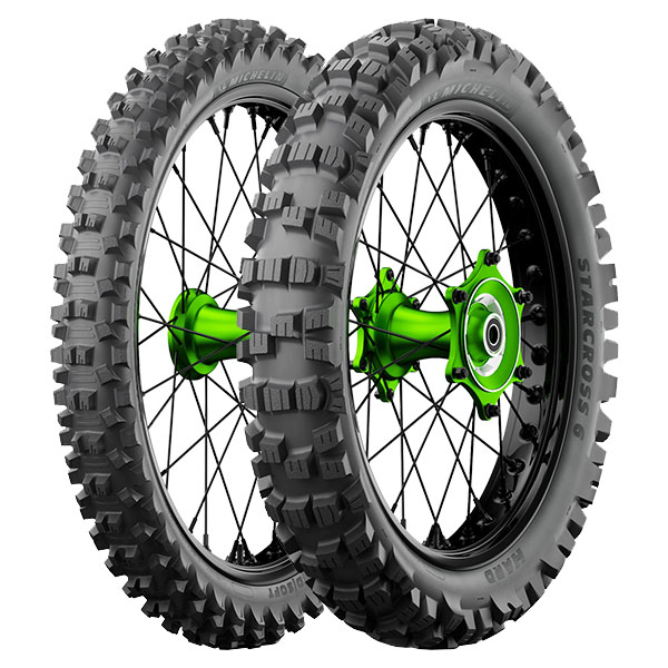 MICHELIN COPPIA GOMME MICHELIN STARCROSS 6 90/100-21 MEDIO/MORBIDO + 110/90-19 HARD