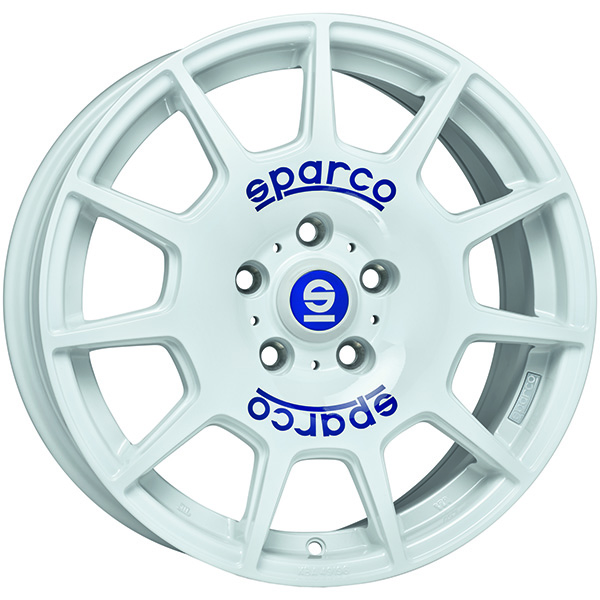 SPARCO TERRA 7.5x17 5x114.3 ET 45 WHITE BLUE LETTERING