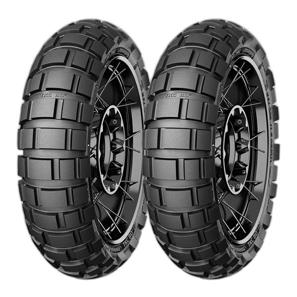 CONTINENTAL COPPIA GOMME CONTINENTAL 100/90-19 57R + 150/70-18 70R TKC80 2 M+S