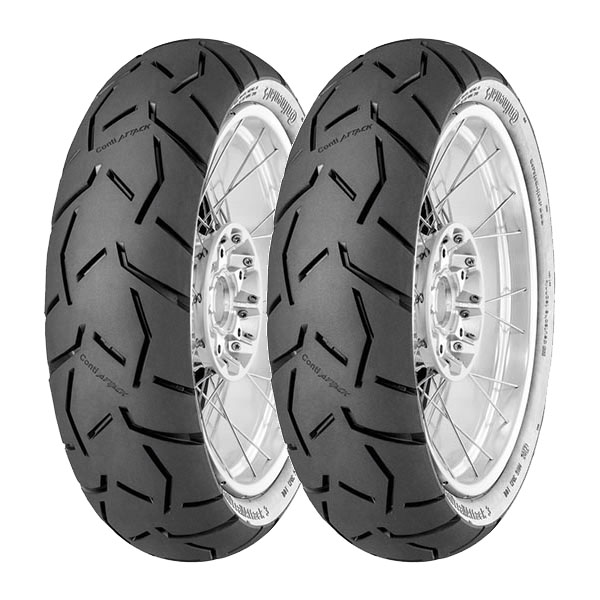 CONTINENTAL COPPIA GOMME CONTINENTAL 190/55-17 (75W) + 150/70-18 70W TRAILATTACK 3