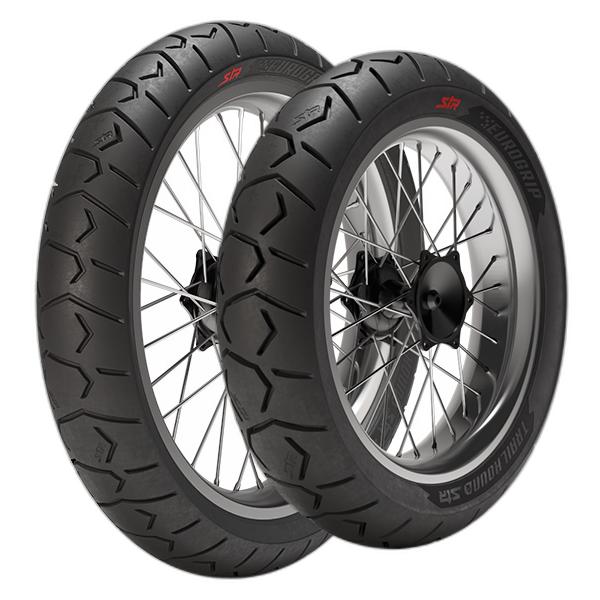 COPPIA GOMME EUROGRIP 120/70-19 60V + 130/80-17 65V TRAILHOUND STR