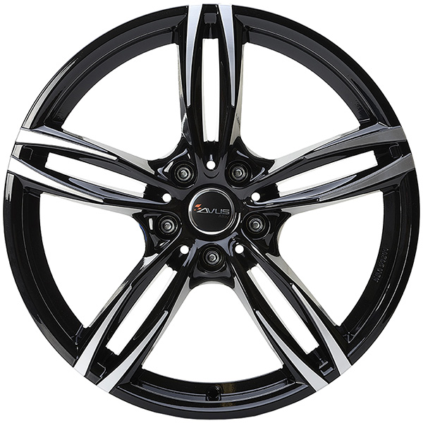 AVUS AF15 8.5x19 5x112 ET 50 BLACK POLISHED
