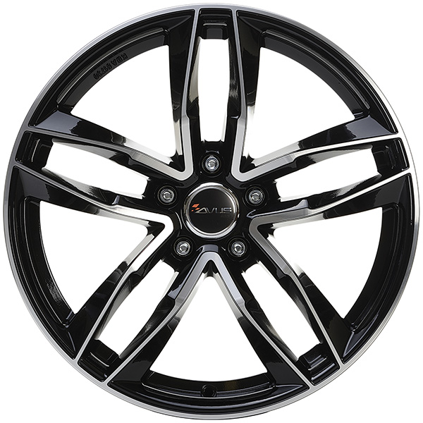 AVUS AF16 8.5x20 5x112 ET 45 BLACK POLISHED