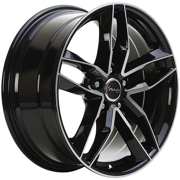 AVUS AF16 9x21 5x112 ET 30 BLACK POLISHED