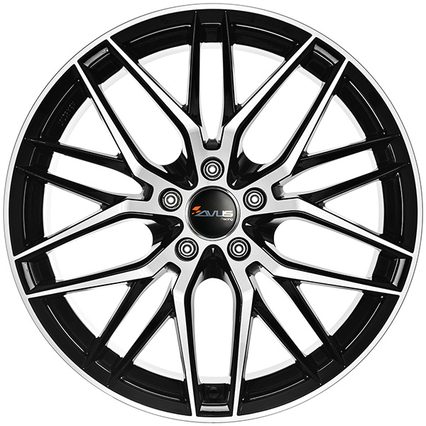 AVUS AF19 8.5x19 5x112 ET 30 BLACK POLISHED
