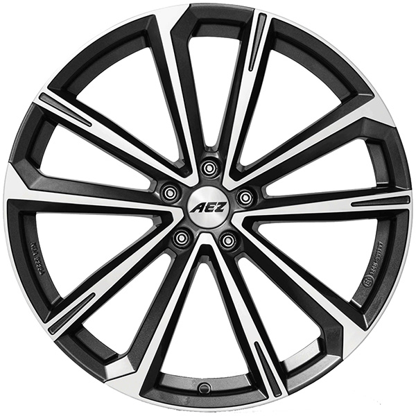 AEZ Aruba dark 8.5x19 5x112 ET 32 GUNMETAL/POLISHED