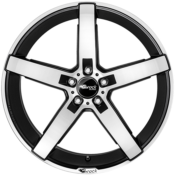 BROCK B35 7.5x17 5x112 ET 51 MATT BLACK POLISH