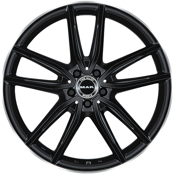 MAK EVO 9x18 5x112 ET 50 GLOSS BLACK MIRROR RING