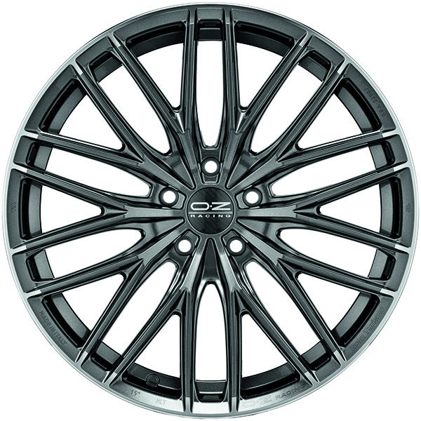 OZ RACING GRAN TURISMO HLT 8.5x20 5x112 ET 45 STAR GRAPHITE DIAMOND LIP