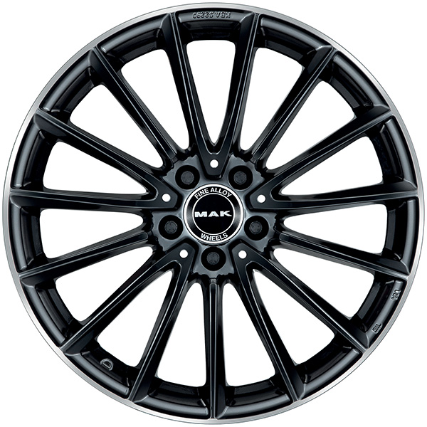 MAK KOMET 7.5x17 5x112 ET 36 GLOSS BLACK MIRROR RING