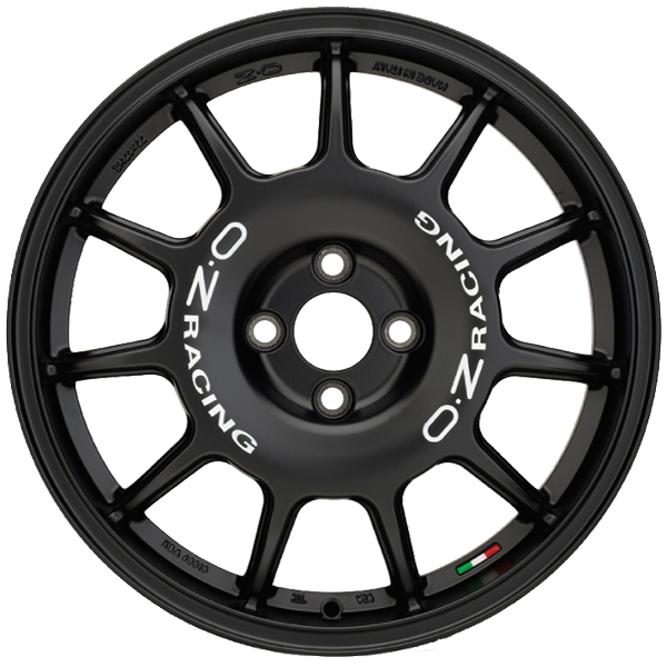 OZ RACING LEGGENDA 7x17 4x100 ET 30 MATT BLACK WHITE LETTERING