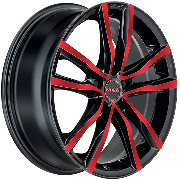 MAK MILANO 6.5x16 5x114.3 ET 35 BLACK AND RED