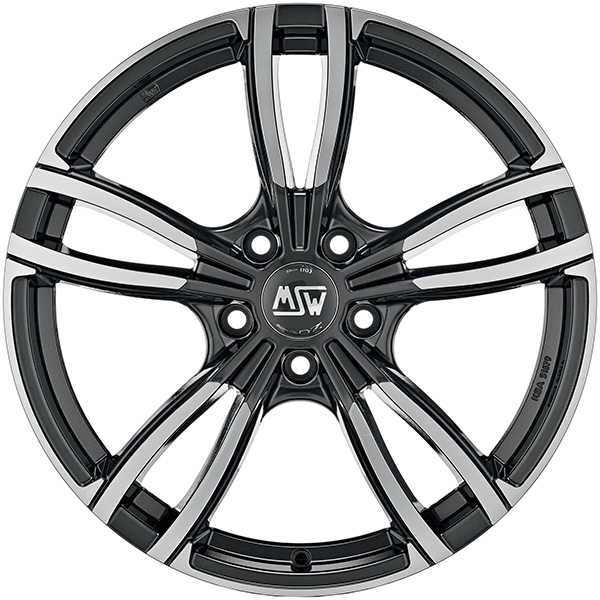 MSW 73 8x19 5x120 ET 35 GLOSS DARK GREY FULL POLISHED