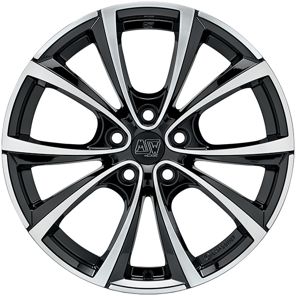 MSW 27T 8.5x18 5x114.3 ET 40 GLOSS BLACK FULL POLISHED